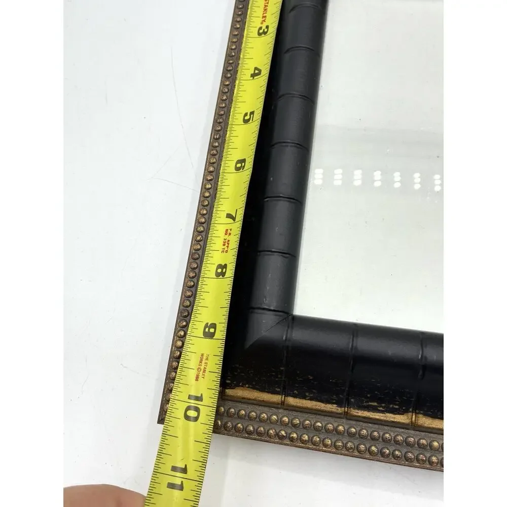 Black & Gold Faux Bamboo Picture Frame with Beaded Trim, 5x7